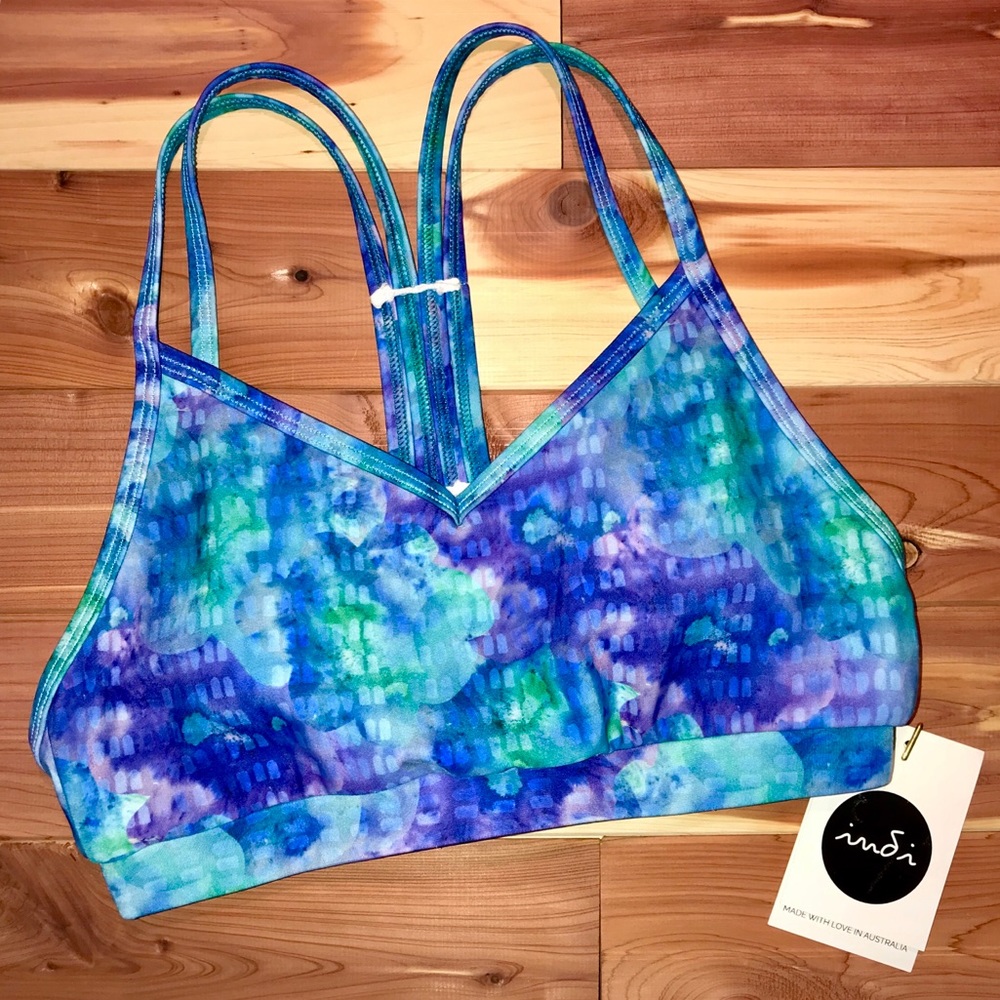 Indi Pole Wear Flex Top Bra - Expressionism Print